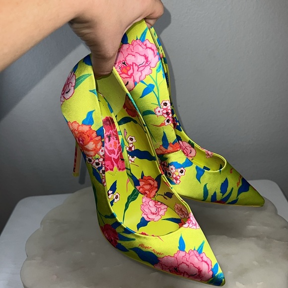 Aldo neon flower power heels Sz. 7.5 - Picture 9 of 10